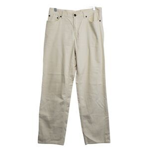 Jones New York Sport Women's Stretch Corduroy Style Size 10 Ivory Straight Pants